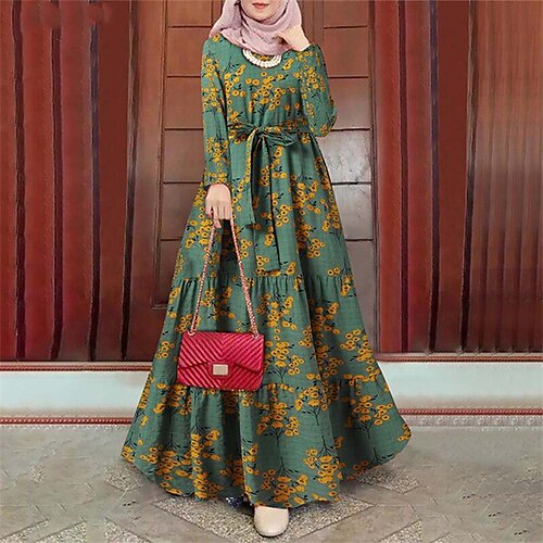 Women's Casual Dress Swing Dress Kaftan Dress Long Dress Maxi Dress Red Purple Green Long Sleeve Floral Lace up Winter Fall Spring Crew Neck Basic Weekend 2022 S M L XL XXL 3XL 4XL 5XL
Women's Casual Dress Swing Dress Kaftan Dress Long Dress Maxi Dress Red Purple Green Long Sleeve Floral Lace up Winter Fall Spring Crew Neck Basic Weekend 2022 S M L XL XXL 3XL 4XL 5XL