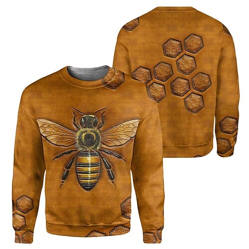Herre Sweatshirt bluse Orange Brun Rund hals Bi Grafiske tryk Trykt mønster Daglig Sport Ferie 3D-udskrivning Basale Gade Designer Forår & Vinter Tøj Hættetrøjer Sweatshirts
Herre Sweatshirt bluse Orange Brun Rund hals Bi Grafiske tryk Trykt mønster Daglig Sport Ferie 3D-udskrivning Basale Gade Designer Forår & Vinter Tøj Hættetrøjer Sweatshirts