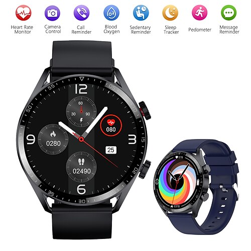 T60 Smart Watch 1.3 inch Smartwatch Fitness Running Watch Bluetooth Temperature Monitoring Pedometer Call Reminder Compatible with Android iOS Women Men Waterproof Long Standby Hands-Free Calls IP 67
T60 Smart Watch 1.3 inch Smartwatch Fitness Running Watch Bluetooth Temperature Monitoring Pedometer Call Reminder Compatible with Android iOS Women Men Waterproof Long Standby Hands-Free Calls IP 67