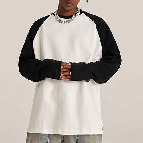 Men's T shirt Tee Oversized Shirt Color Block Round Neck Outdoor Street Long Sleeve Clothing Apparel Cotton Vintage Casual Oversized Comfortable
Men's T shirt Tee Oversized Shirt Color Block Round Neck Outdoor Street Long Sleeve Clothing Apparel Cotton Vintage Casual Oversized Comfortable