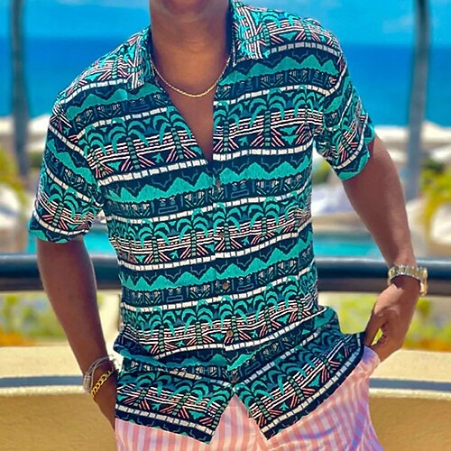 Men's Shirt Tribal Graphic Prints Vintage Geometry Turndown Blue Outdoor Street Short Sleeves Button-Down Print Clothing Apparel Tropical Fashion Designer Hawaiian
Men's Shirt Tribal Graphic Prints Vintage Geometry Turndown Blue Outdoor Street Short Sleeves Button-Down Print Clothing Apparel Tropical Fashion Designer Hawaiian