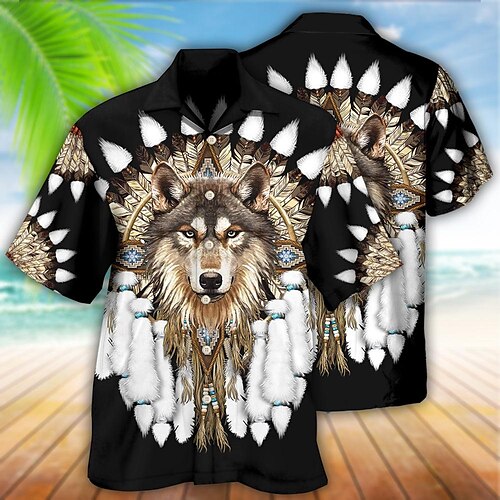 Men's Shirt Summer Hawaiian Shirt Wolf Graphic Prints Vintage Turndown Khaki Casual Holiday Short Sleeve Button-Down Print Clothing Apparel Tropical Fashion Hawaiian Soft
Men's Shirt Summer Hawaiian Shirt Wolf Graphic Prints Vintage Turndown Khaki Casual Holiday Short Sleeve Button-Down Print Clothing Apparel Tropical Fashion Hawaiian Soft