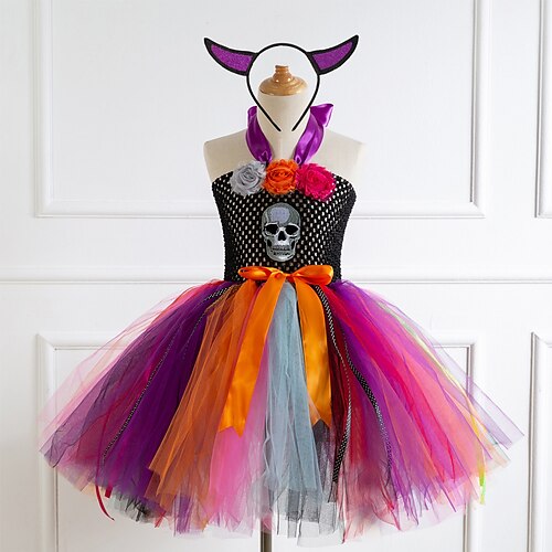 Barn Jente Halloween Kjole Fargeblokk Hodeskaller Kjole med A-linje Asymmetrisk Kjole Ytelse Ermeløs Prinsesse Kjole 4-12 år Vår Lilla
Barn Jente Halloween Kjole Fargeblokk Hodeskaller Kjole med A-linje Asymmetrisk Kjole Ytelse Ermeløs Prinsesse Kjole 4-12 år Vår Lilla
