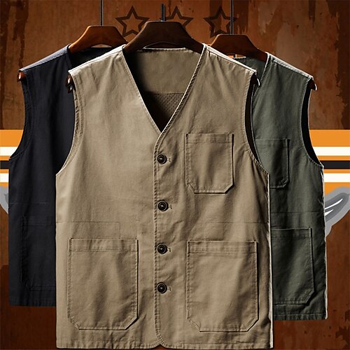 Homme Gilet Respirabilité Doux Confortable Extérieur Pêche Usage quotidien Boutonnage Simple Col V Moderne contemporain Décontractées Veste Vêtements d'extérieur Plein Bouton Poche Noir Vert Véronèse
Homme Gilet Respirabilité Doux Confortable Extérieur Pêche Usage quotidien Boutonnage Simple Col V Moderne contemporain Décontractées Veste Vêtements d'extérieur Plein Bouton Poche Noir Vert Véronèse