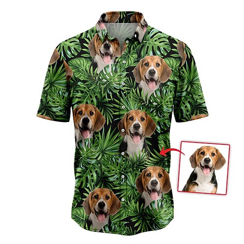 Men's Shirt Summer Hawaiian Shirt Dog Graphic Prints Leaves Turndown Green Street Casual Short Sleeves Button-Down Print Clothing Apparel Tropical Fashion Hawaiian Designer
Men's Shirt Summer Hawaiian Shirt Dog Graphic Prints Leaves Turndown Green Street Casual Short Sleeves Button-Down Print Clothing Apparel Tropical Fashion Hawaiian Designer