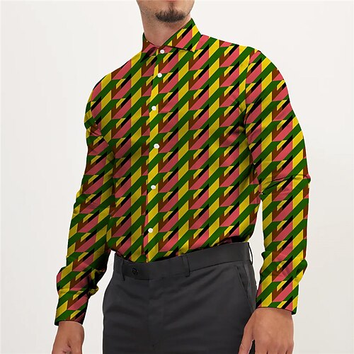 Men's Shirt Graphic Prints Geometry Turndown Yellow Green Outdoor Street Long Sleeve Button-Down Print Clothing Apparel Fashion Designer Casual Soft
Men's Shirt Graphic Prints Geometry Turndown Yellow Green Outdoor Street Long Sleeve Button-Down Print Clothing Apparel Fashion Designer Casual Soft