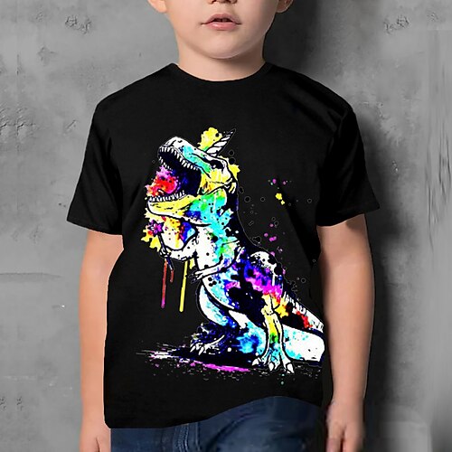 Børn Drenge T-shirt T-shirt Dyr Dinosaurus Kortærmet Crewneck Børne Top Afslappet 3D-udskrivning Sej Daglig Sommer Sort 3-12 år
Børn Drenge T-shirt T-shirt Dyr Dinosaurus Kortærmet Crewneck Børne Top Afslappet 3D-udskrivning Sej Daglig Sommer Sort 3-12 år