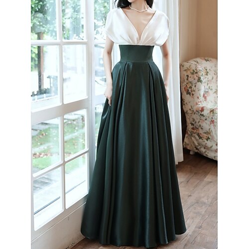 A tubino Abito da cerimonia per signora Invitati del matrimonio Vintage Elegante A V Lungo Raso Manica corta con A pieghe A blocchi di colore 2023
A tubino Abito da cerimonia per signora Invitati del matrimonio Vintage Elegante A V Lungo Raso Manica corta con A pieghe A blocchi di colore 2023