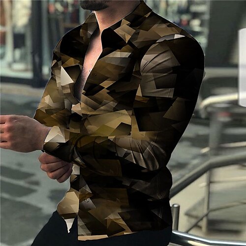 Hombre Camisa Bloque de color Estampados Geometría Cuello Vuelto Amarillo Azul Piscina Exterior Calle Manga Larga Abotonar Estampado Ropa Deportes Moda Ropa de calle Design
Hombre Camisa Bloque de color Estampados Geometría Cuello Vuelto Amarillo Azul Piscina Exterior Calle Manga Larga Abotonar Estampado Ropa Deportes Moda Ropa de calle Design