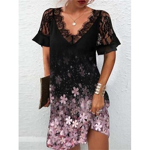 Per donna Vestito casual Vestito a trapezio Abito estivo Floreale Pizzo Stampa A V Mini abito Di tendenza Streetwear Esterno Giornaliero Manica corta Morbido Nero Rosa Blu Primavera Estate S M L XL
Per donna Vestito casual Vestito a trapezio Abito estivo Floreale Pizzo Stampa A V Mini abito Di tendenza Streetwear Esterno Giornaliero Manica corta Morbido Nero Rosa Blu Primavera Estate S M L XL