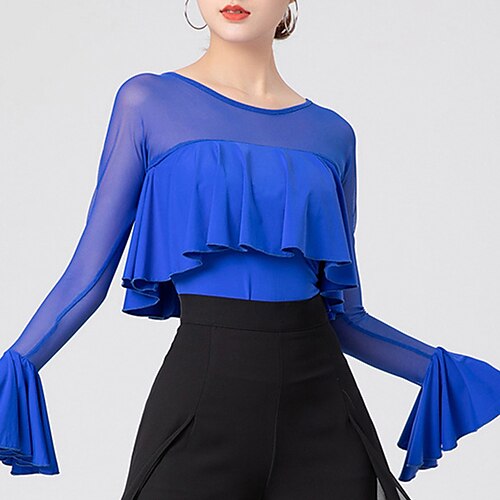 Latin Dans Sportstøj Trikot / Heldragtskostumer Draperet Ruche Ren Farve Dame Ydeevne Træning Langærmet Høj Polyester
Latin Dans Sportstøj Trikot / Heldragtskostumer Draperet Ruche Ren Farve Dame Ydeevne Træning Langærmet Høj Polyester