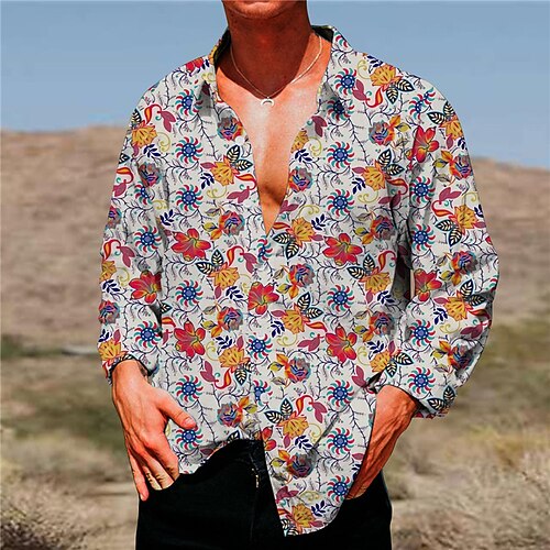 Men's Shirt Floral Graphic Prints Turndown Blue Green Outdoor Street Long Sleeve Button-Down Print Clothing Apparel Tropical Sports Boho Streetwear
Men's Shirt Floral Graphic Prints Turndown Blue Green Outdoor Street Long Sleeve Button-Down Print Clothing Apparel Tropical Sports Boho Streetwear