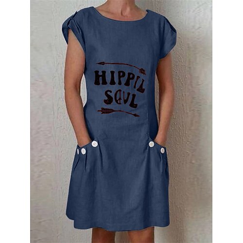 Dame Afslappet påklædning T shirt kjole Skift Kjole Bogstaver Lomme Trykt mønster Rund hals Mini kjole Mode Gade udendørs Daglig Kortærmet Regulær Sort Lysegrøn Orange Forår Sommer S M L XL XXL
Dame Afslappet påklædning T shirt kjole Skift Kjole Bogstaver Lomme Trykt mønster Rund hals Mini kjole Mode Gade udendørs Daglig Kortærmet Regulær Sort Lysegrøn Orange Forår Sommer S M L XL XXL