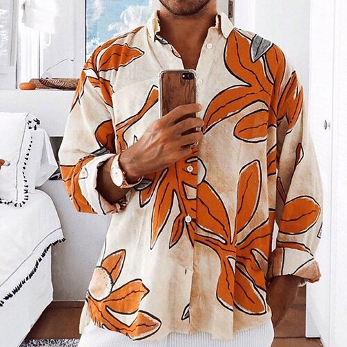 Herre Hawaii skjorte Button Up skjorte Sommer skjorte Casual skjorte Strandtrøje Sort Blå Orange Langærmet Blad Abstrakt Blomst Knaphul udendørs Ferie Trykt mønster Tøj Hawaiiansk Stilfuld Afslappet
Herre Hawaii skjorte Button Up skjorte Sommer skjorte Casual skjorte Strandtrøje Sort Blå Orange Langærmet Blad Abstrakt Blomst Knaphul udendørs Ferie Trykt mønster Tøj Hawaiiansk Stilfuld Afslappet
