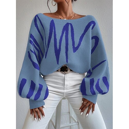Dame Pullover genser Jumper Riflet Strikke Overstørrelse Stripe Stripet Crew-hals Stilfull Fritid Daglig Ut på byen Høst Vår Blå Oransje S M L
Dame Pullover genser Jumper Riflet Strikke Overstørrelse Stripe Stripet Crew-hals Stilfull Fritid Daglig Ut på byen Høst Vår Blå Oransje S M L
