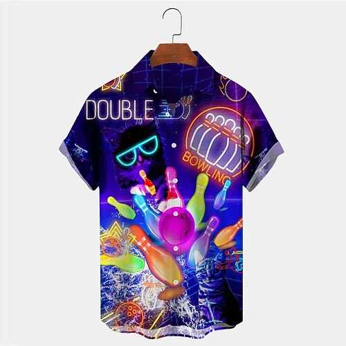 Men's Shirt Summer Hawaiian Shirt Cat Letter Graphic Prints Bowling Ball Turndown Purple Outdoor Street Short Sleeves Button-Down Print Clothing Apparel Tropical Fashion Hawaiian Designer
Men's Shirt Summer Hawaiian Shirt Cat Letter Graphic Prints Bowling Ball Turndown Purple Outdoor Street Short Sleeves Button-Down Print Clothing Apparel Tropical Fashion Hawaiian Designer