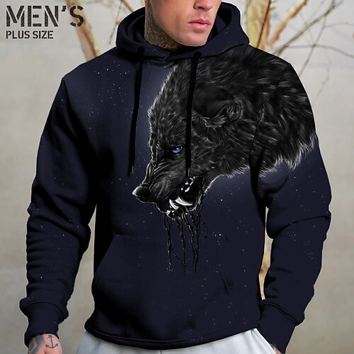 Herre Store størrelser Pullover hettegenser-genser Stor og høy Dyr Med hette Langermet Vår & Vinter Grunnleggende Mote Gatemote Bekvem Dagligdagstøy Feriereise Topper
Herre Store størrelser Pullover hettegenser-genser Stor og høy Dyr Med hette Langermet Vår & Vinter Grunnleggende Mote Gatemote Bekvem Dagligdagstøy Feriereise Topper