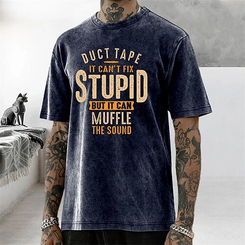 Herre T skjorte 100% bomullssyre-vaskeskjorte Oversized skjorte Bokstaver Grafiske trykk Crew-hals Varm stempling Gate Feriereise Kort Erme Klær 100 % bomull Designer Grunnleggende Moderne Moderne
Herre T skjorte 100% bomullssyre-vaskeskjorte Oversized skjorte Bokstaver Grafiske trykk Crew-hals Varm stempling Gate Feriereise Kort Erme Klær 100 % bomull Designer Grunnleggende Moderne Moderne