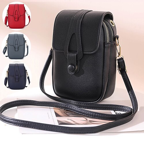 Women's Crossbody Bag Wallet Mobile Phone Bag PU Leather Daily Going out Zipper Solid Color Plain Black Red Royal Blue Blue
Women's Crossbody Bag Wallet Mobile Phone Bag PU Leather Daily Going out Zipper Solid Color Plain Black Red Royal Blue Blue