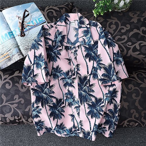 Men's Shirt Summer Hawaiian Shirt Coconut Tree Graphic Prints Turndown White Pink Street Casual Short Sleeves Button-Down Print Clothing Apparel Tropical Fashion Hawaiian Designer
Men's Shirt Summer Hawaiian Shirt Coconut Tree Graphic Prints Turndown White Pink Street Casual Short Sleeves Button-Down Print Clothing Apparel Tropical Fashion Hawaiian Designer