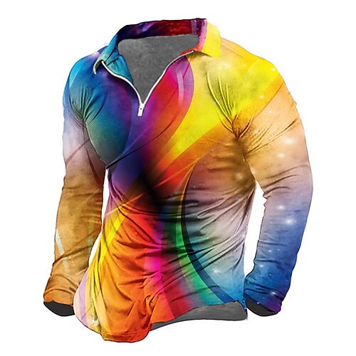 Per uomo POLO Camicia da golf Golf Polo con zip Astratto Stampe astratte Lineare Collo ripiegabile Giallo Blu Esterno Strada Manica lunga Cerniera Stampa Abbigliamento Di tendenza Streetwear
Per uomo POLO Camicia da golf Golf Polo con zip Astratto Stampe astratte Lineare Collo ripiegabile Giallo Blu Esterno Strada Manica lunga Cerniera Stampa Abbigliamento Di tendenza Streetwear