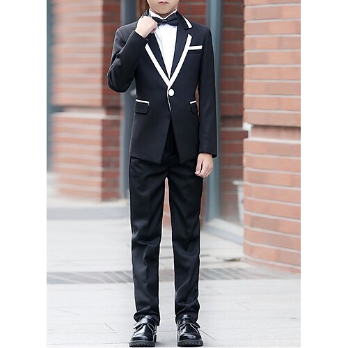 Bryllup 3 ( Jakke Vest Bukser ) Børn drenge ringbærerdragter Langt Ærme Bomuldsblanding Solidfarvet 3-17 år
Bryllup 3 ( Jakke Vest Bukser ) Børn drenge ringbærerdragter Langt Ærme Bomuldsblanding Solidfarvet 3-17 år
