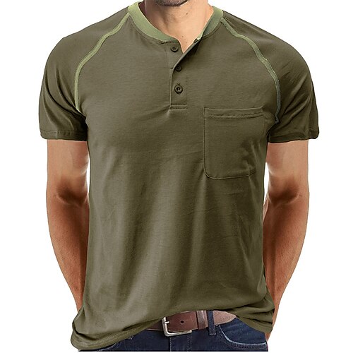 Herre T-shirt Henley-skjorte Vanlig Henley Ferierejse I-byen-tøj Kortærmet Lomme Knap ned Tøj Stilfuld Klassisk Stil Komfort
Herre T-shirt Henley-skjorte Vanlig Henley Ferierejse I-byen-tøj Kortærmet Lomme Knap ned Tøj Stilfuld Klassisk Stil Komfort