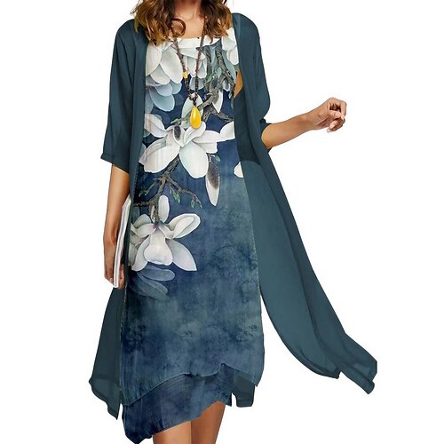 Per donna Set di vestiti a due pezzi Abito semi formale Formale Feste Festa Classico Stampa Vestito longuette Girocollo Mezza manica Pop art Morbido Blu Verde scuro Viola Estate Primavera M L XL 4XL
Per donna Set di vestiti a due pezzi Abito semi formale Formale Feste Festa Classico Stampa Vestito longuette Girocollo Mezza manica Pop art Morbido Blu Verde scuro Viola Estate Primavera M L XL 4XL