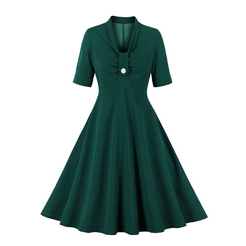 Per donna Retrò Elegante Abito vintage Vestito longuette Esterno Ufficio Pulsante Liscio A V Manica corta Standard Estate Primavera 2023 Rosso Verde scuro S M L XL
Per donna Retrò Elegante Abito vintage Vestito longuette Esterno Ufficio Pulsante Liscio A V Manica corta Standard Estate Primavera 2023 Rosso Verde scuro S M L XL