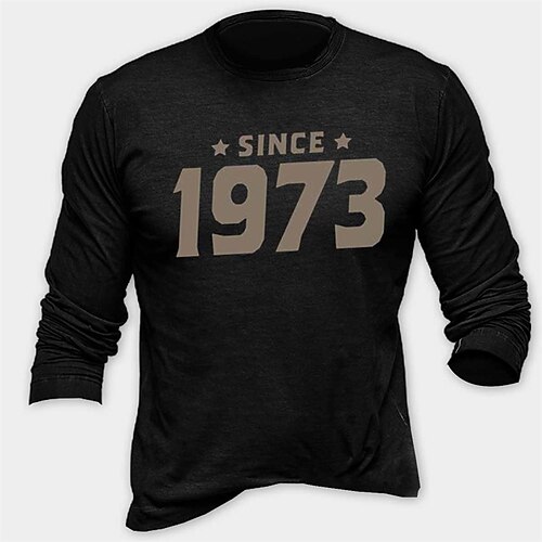 Herre T-shirt Tal Grafiske tryk Rund hals Varm Stempling Gade Ferierejse Langærmet Tøj Designer Basale Moderne Moderne 1973
Herre T-shirt Tal Grafiske tryk Rund hals Varm Stempling Gade Ferierejse Langærmet Tøj Designer Basale Moderne Moderne 1973