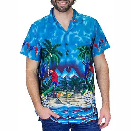 Men's Shirt Summer Hawaiian Shirt Coconut Tree Graphic Prints Parrot Beach Turndown Blue Casual Holiday Short Sleeve Button-Down Print Clothing Apparel Tropical Fashion Hawaiian Soft
Men's Shirt Summer Hawaiian Shirt Coconut Tree Graphic Prints Parrot Beach Turndown Blue Casual Holiday Short Sleeve Button-Down Print Clothing Apparel Tropical Fashion Hawaiian Soft