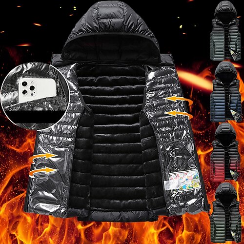 Per uomo Gilet da pesca Gilet da escursionismo imbottito Piumino trapuntato Senza maniche Soprabiti Cerniera superiore Trench Esterno Tenere al caldo Antivento Traspirante Leggero Inverno Piume Rosso
Per uomo Gilet da pesca Gilet da escursionismo imbottito Piumino trapuntato Senza maniche Soprabiti Cerniera superiore Trench Esterno Tenere al caldo Antivento Traspirante Leggero Inverno Piume Rosso
