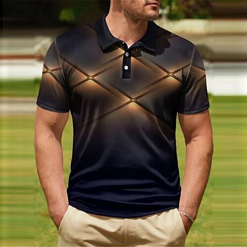 Herre POLO T-skjorte Golf skjorte Grafiske trykk Geometri Aftæpning Gul utendørs Gate Kort Erme Knapp ned Trykt mønster Klær Mote Designer Fritid Myk
Herre POLO T-skjorte Golf skjorte Grafiske trykk Geometri Aftæpning Gul utendørs Gate Kort Erme Knapp ned Trykt mønster Klær Mote Designer Fritid Myk