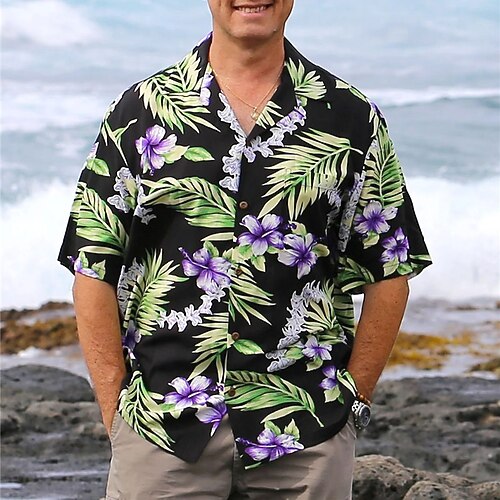 Men's Shirt Summer Hawaiian Shirt Floral Graphic Prints Turndown Black Casual Holiday Short Sleeve Button-Down Print Clothing Apparel Tropical Fashion Hawaiian Soft
Men's Shirt Summer Hawaiian Shirt Floral Graphic Prints Turndown Black Casual Holiday Short Sleeve Button-Down Print Clothing Apparel Tropical Fashion Hawaiian Soft