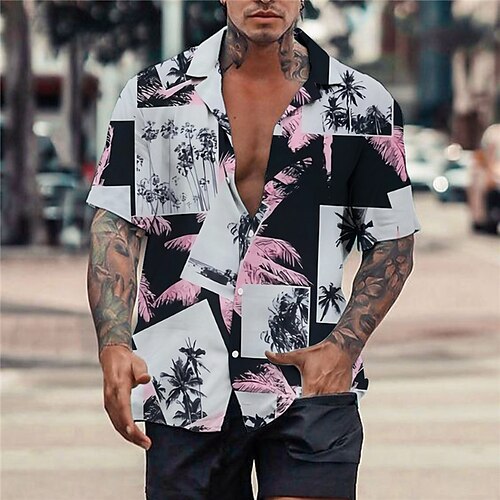 Men's Shirt Summer Hawaiian Shirt Coconut Tree Graphic Prints Turndown Pink Green Casual Holiday Short Sleeve Button-Down Print Clothing Apparel Tropical Fashion Hawaiian Soft
Men's Shirt Summer Hawaiian Shirt Coconut Tree Graphic Prints Turndown Pink Green Casual Holiday Short Sleeve Button-Down Print Clothing Apparel Tropical Fashion Hawaiian Soft