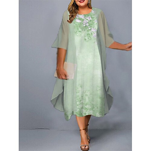 Per donna Plus Size Abito casual Set di vestiti Vestito due pezzi Floreale Vestito longuette Manica a 3/4 Stampa Girocollo Di tendenza Giornaliero Rosa Blu Primavera Estate L XL XXL 3XL
Per donna Plus Size Abito casual Set di vestiti Vestito due pezzi Floreale Vestito longuette Manica a 3/4 Stampa Girocollo Di tendenza Giornaliero Rosa Blu Primavera Estate L XL XXL 3XL