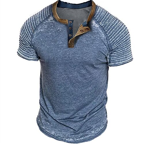 Homme Chemise Henley Shirt Plein Henley Plein Air Vacances Manches courtes Vêtement Tenue basique Design Moderne contemporain
Homme Chemise Henley Shirt Plein Henley Plein Air Vacances Manches courtes Vêtement Tenue basique Design Moderne contemporain