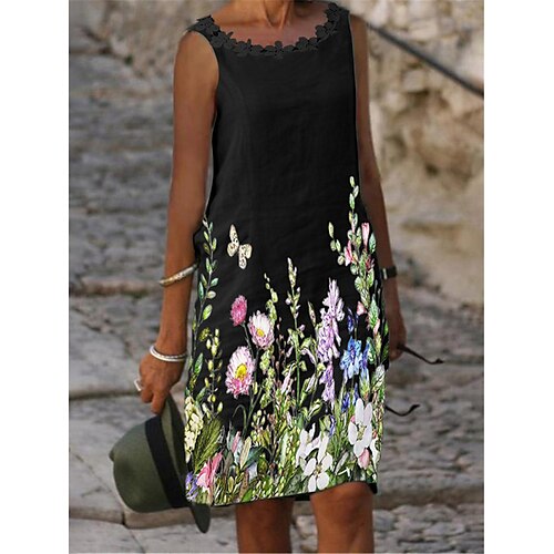 Dame Uformell kjole Skiftkjole Tankkjole Blomstret Trykt mønster Crew-hals Midikjole Aktiv Mote utendørs Daglig Ermeløs Normal Svart Blå Grønn Vår Sommer M L XL XXL 3XL
Dame Uformell kjole Skiftkjole Tankkjole Blomstret Trykt mønster Crew-hals Midikjole Aktiv Mote utendørs Daglig Ermeløs Normal Svart Blå Grønn Vår Sommer M L XL XXL 3XL