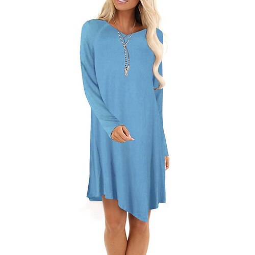 Per donna Vestito casual Abito a T shirt Vestito a trapezio Liscio Con balze Girocollo Mini abito Essenziale Di tendenza Esterno Giornaliero Manica lunga Standard Nero Vino Blu marino Estate Primavera
Per donna Vestito casual Abito a T shirt Vestito a trapezio Liscio Con balze Girocollo Mini abito Essenziale Di tendenza Esterno Giornaliero Manica lunga Standard Nero Vino Blu marino Estate Primavera