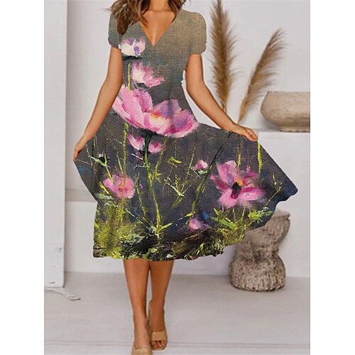 Per donna Vestito casual Vestito a trapezio Vestito svasato Animali Floreale Stampa A V Vestito longuette Attivo Di tendenza Esterno Giornaliero Manica corta Morbido Rosa Blu reale Blu Primavera
Per donna Vestito casual Vestito a trapezio Vestito svasato Animali Floreale Stampa A V Vestito longuette Attivo Di tendenza Esterno Giornaliero Manica corta Morbido Rosa Blu reale Blu Primavera