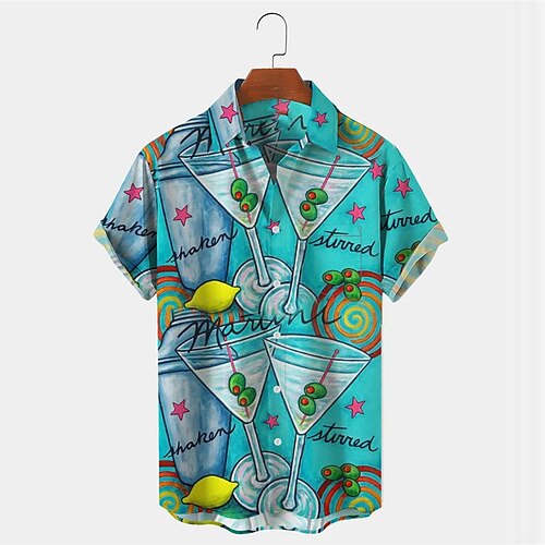 Men's Shirt Summer Hawaiian Shirt Graphic Prints Cocktail Turndown Blue Street Casual Short Sleeves Button-Down Print Clothing Apparel Tropical Fashion Hawaiian Designer
Men's Shirt Summer Hawaiian Shirt Graphic Prints Cocktail Turndown Blue Street Casual Short Sleeves Button-Down Print Clothing Apparel Tropical Fashion Hawaiian Designer
