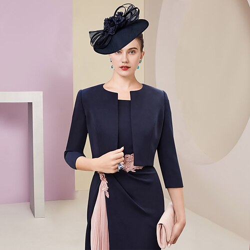 Spezzato Abito da cerimonia per signora Invitati del matrimonio Elegante Con decorazione gioiello Al ginocchio Tessuto elasticizzato Manica a 3/4 con A pieghe Con applique 2023
Spezzato Abito da cerimonia per signora Invitati del matrimonio Elegante Con decorazione gioiello Al ginocchio Tessuto elasticizzato Manica a 3/4 con A pieghe Con applique 2023