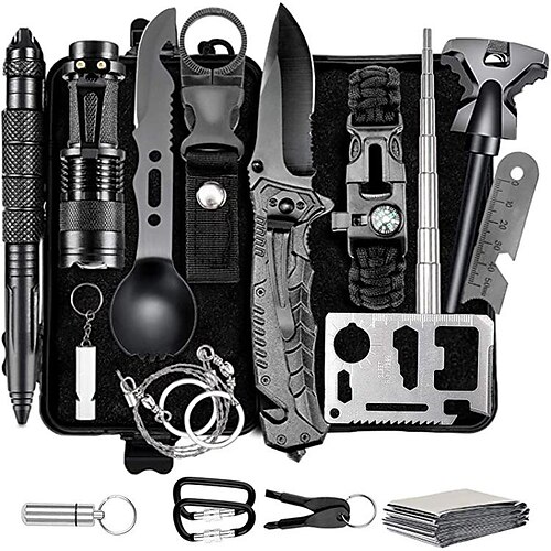 Camp Survival Gear 20 in 1 Survival First Aid Kit Tactical Survival Tool Emergency for Cars Camping Hiking Hunting Survive Knife
Camp Survival Gear 20 in 1 Survival First Aid Kit Tactical Survival Tool Emergency for Cars Camping Hiking Hunting Survive Knife