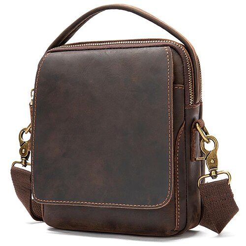 Per uomo Borsa a tracolla Borsa con manico superiore Pelle di nappa Cuoio Giornaliero Cerniera Tinta unica Liscio Caffè
Per uomo Borsa a tracolla Borsa con manico superiore Pelle di nappa Cuoio Giornaliero Cerniera Tinta unica Liscio Caffè