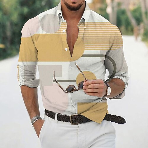 Men's Shirt Graphic Prints Geometry Graffiti Turndown Apricot White Yellow Dusty Rose Blue Outdoor Street Long Sleeve Button-Down Print Clothing Apparel Fashion Designer Casual Soft
Men's Shirt Graphic Prints Geometry Graffiti Turndown Apricot White Yellow Dusty Rose Blue Outdoor Street Long Sleeve Button-Down Print Clothing Apparel Fashion Designer Casual Soft