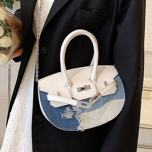 Dame Crossbody taske Skuldertaske Skuldertaske PU Læder Kontor Daglig Lynlås Farveblok Sort Hvid
Dame Crossbody taske Skuldertaske Skuldertaske PU Læder Kontor Daglig Lynlås Farveblok Sort Hvid