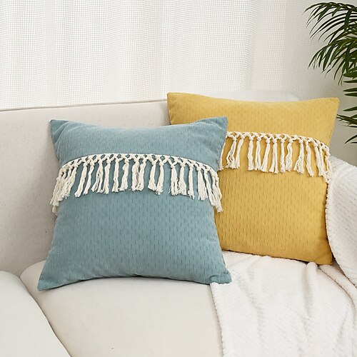 Tassel Pillow Cover Boho Farmhouse Cushion Cover Patio Outdoor Sofa Couch Lumbar Yellow Green White Zipper Traditional Classic
Tassel Pillow Cover Boho Farmhouse Cushion Cover Patio Outdoor Sofa Couch Lumbar Yellow Green White Zipper Traditional Classic