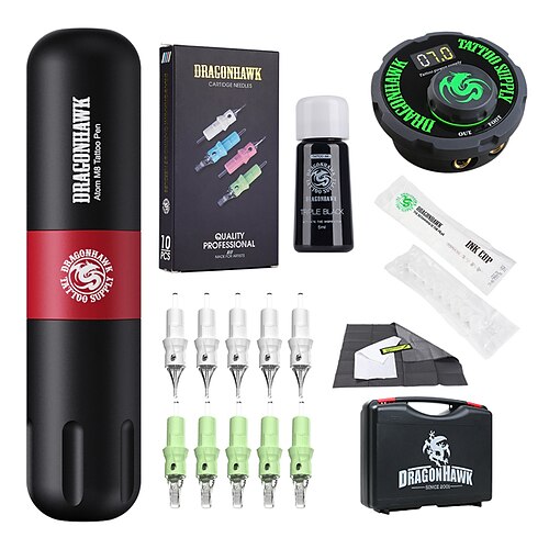 dragonhawk m8 roterende tatoveringsmaskine sæt med sort blæk strømforsyning permanent makeup body art patron tatovering pen kit makeup
dragonhawk m8 roterende tatoveringsmaskine sæt med sort blæk strømforsyning permanent makeup body art patron tatovering pen kit makeup