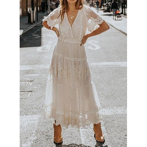 Per donna Abito lungo Abito lungo Abito di pizzo Vestito svasato Abito linea A Liscio Di tendenza Moderno Esterno Per eventi Appuntamento Pizzo Retato Manica corta A V Vestito Morbido Nero Bianco Rosa
Per donna Abito lungo Abito lungo Abito di pizzo Vestito svasato Abito linea A Liscio Di tendenza Moderno Esterno Per eventi Appuntamento Pizzo Retato Manica corta A V Vestito Morbido Nero Bianco Rosa