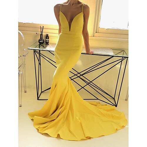 A sirena Vestiti da sera Schiena scoperta Vestito Graduazione Strascico di corte Senza maniche A V Tessuto elasticizzato Scollato sul retro con A pieghe 2023
A sirena Vestiti da sera Schiena scoperta Vestito Graduazione Strascico di corte Senza maniche A V Tessuto elasticizzato Scollato sul retro con A pieghe 2023